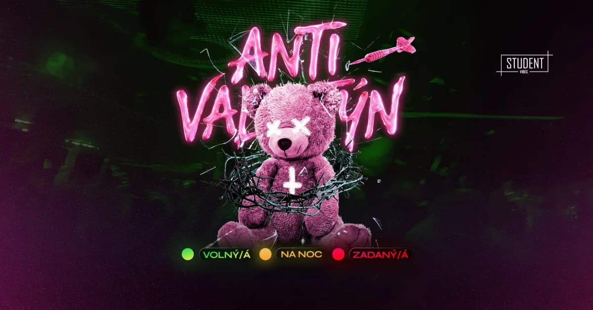 Antivalentýn — plakát akce Student Vibes