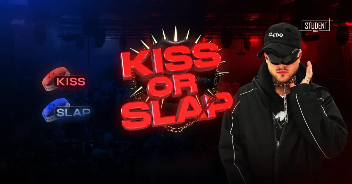 Kiss or Slap — plakát akce Student Vibes
